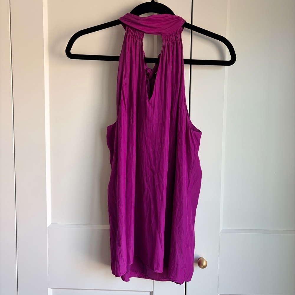Ramy Brook Purple/Magenta Halter Blouse | L